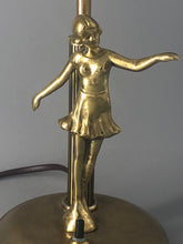 Load image into Gallery viewer, Bords/Skrivbordslampa Art Deco, helt i mässing utom skärm, 1920-30 tal
