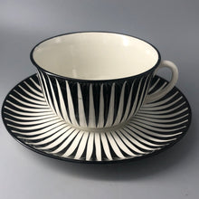 Load image into Gallery viewer, Jumbo/Chokladkopp med fat, Gefle/Upsala Ekeby, &quot;Zebra&quot;, Eugene Trost(1898-1983), Mycket ovanlig, Retro
