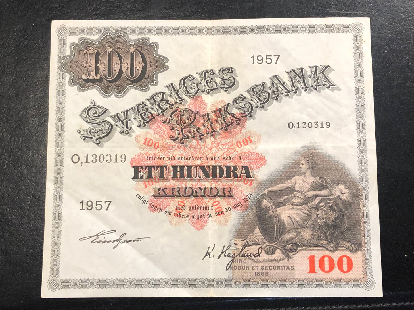 100-Kronors sedel 1957