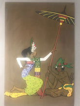 Load image into Gallery viewer, Tyra Kleen (1874-1951), &quot;The temple dancers in Bali 1931, Handkolorerat litografiskt tryck
