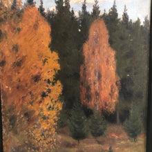 Load image into Gallery viewer, Oljemålning på duk, Gustaf Ankarcrona (1869-1933), &quot;Höstbjörkar&quot;
