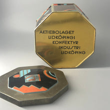 Load image into Gallery viewer, Plåtburk, Lidköpings Konfektyr, Art Deco
