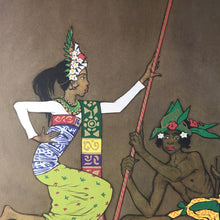 Load image into Gallery viewer, Tyra Kleen (1874-1951), &quot;The temple dancers in Bali 1931, Handkolorerat litografiskt tryck
