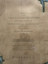 Load image into Gallery viewer, Karta, Översiktskarta Stockholms Skärgård, af KLINT, ERIK GUSTAF 1801-1846
